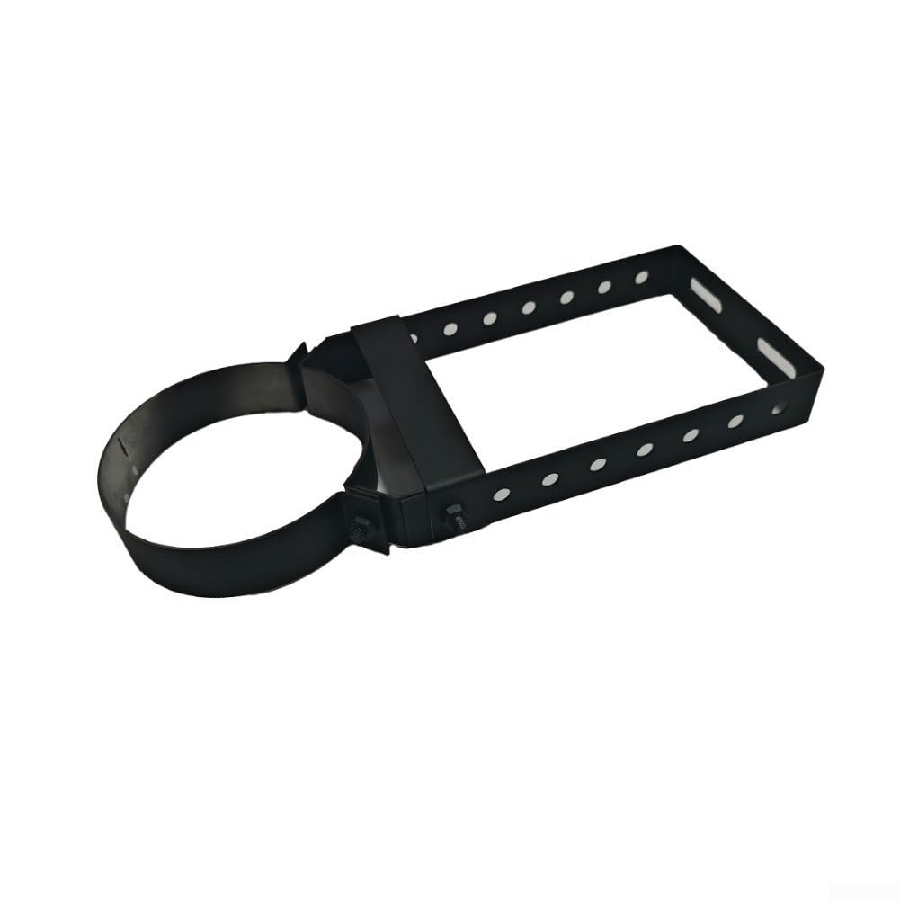 Support réglable en acier inoxydable de 150 mm pour conduit de cheminée noir