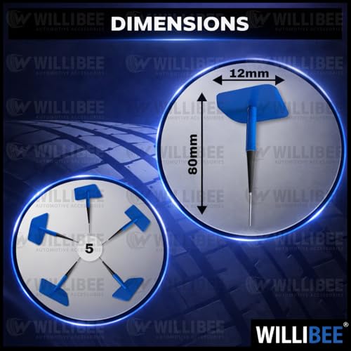 Image of WILLIBEE 5 Pcs Mushroom Plug Tubeless Tyre Puncture Repair Kit for Bike & Car | Tire Puncher Repair Patches (5 Pcs, (80 x 12mm))