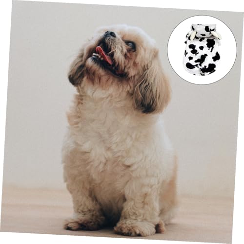 Disfraz de vaquita para perro talla L suave algodón miniatura 3
