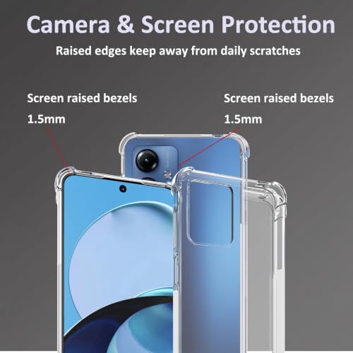 USTIYA Case for Motorola Moto G14 4G Clear TPU Four Corners Protective Cover Transparent Soft - image 6