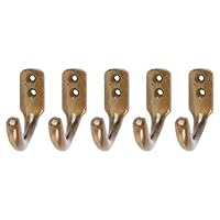 Hammer and Tongs - Single Coat Hook - W20mm x H55mm - Brass - Pack of 5