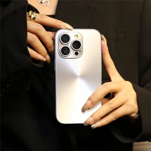 Étui laser bling anti-rayure coque rigide argent pour iPhone 14 ProMax