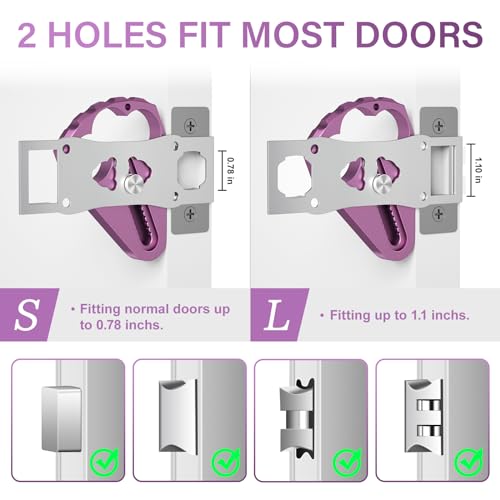 Portable Door Lock for Travelers, Sturdy Metal Hotel Door Lock Security for Motel Home Office Apartment Bedroom, Privacy & Safety Essential - Image 3