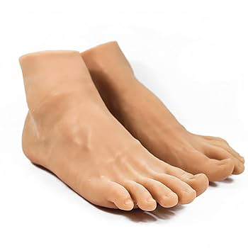 Amazon.co.jp: シリコン 男性 足模型 リアル 1：1 実物大 男子