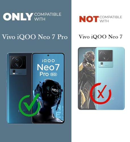 Image of Jkobi Back Cover Case for Vivo IQOO Neo 7 Pro (Polycarbonate Clear Panel with Shockproof | Professional Black)