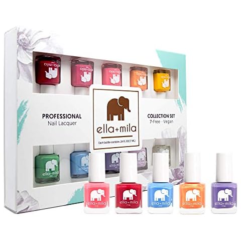 ella+mila Professional Nail Polish Set - Quick Dry Nail Polish - Long-Lasting & Chip Resistant Nail Polish Kit (Me Collection - 10 Pack - 0.24 fl oz each) Cover