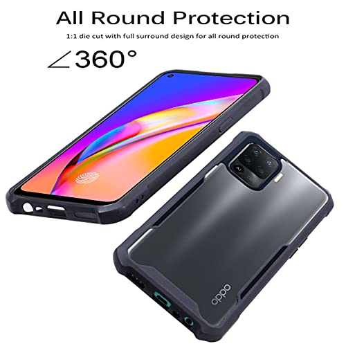Image of Jkobi Hard PC Crystal Bumper Shockproof Back Cover Case for Reno5 F | Reno 5F with Camera Protection (Matte Black)