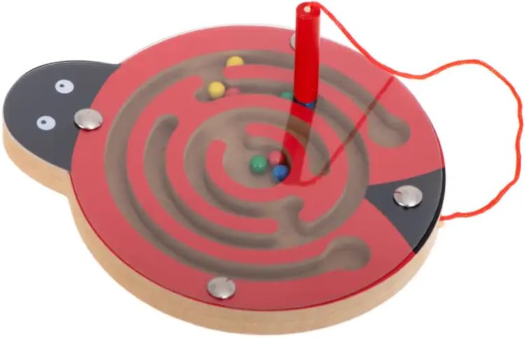 Baby Bloom Magnetic Maze Puzzle Game, Magnetic Pen Driving Bead Maze Wooden Jigsaws Puzzle Board, Maze Puzzle Board Game for Kids (Pack of 1) (Lady Bug Maze Puzzle) (B0DF31YRFQ) Amazon Price History, Amazon Price Tracker
