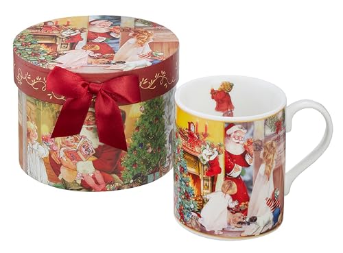 パシフィックGLD 電子レンジ対応 マグカップ クリスマス 『ロイヤルアーデン(ROYAL ARDEN)』 ニューボーンチャイナ ギフトボックス入り 250ml 直径約7.5×H8(取っ手含むW10)cm No.36186のサムネイル