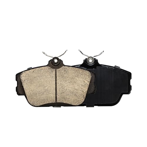 Image of Detroit Axle - 4pc Front Brake Pads for 95-99 01-07 Ford Taurus 96-97 Thunderbird 95-02 Lincoln Continental 93-98 Mark VIII 01-05 Mercury Sable 96-97 Cougar, Ceramic Brake Pads w /Hardware Replacement