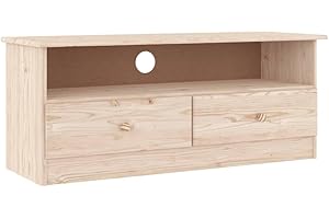 vidaXL ALTA: Unfinished Media Stand for Customizable Storage