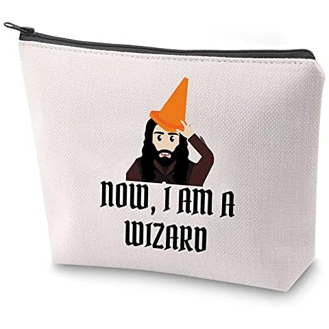 ZJXHPO Now I am a Wizard Makeup Bag What We Do In The Shadows Fans Gift Nandor Zipper Pouch Vampire Lover Gift, Now I am a Wizard, 23.5*17 cm Cover