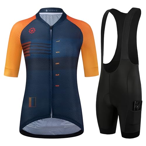 GCRFL Women's Cycling Jersey & Bib Shorts Set Navy S