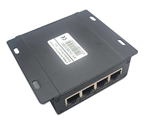 Odiysurveil(Tm) 4-Port 10/100M Ieee802.3At (Power-In) To Ieee802.3Af (Power-Out) Poe Extender For Ethernet/Poe Power #TOP4