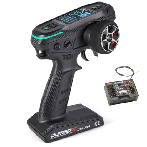 DUMBORC DDF-350 Hd Screen 10Channel RC Radio Transmitter and X10F Receiver Head-Tracking Coach Module RC Remote Controller for RC Cars Boat Tank