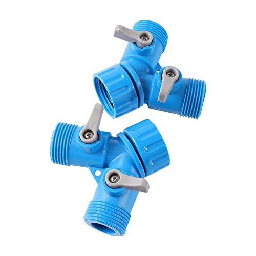 Divisor de 2 vías con rosca macho de 3/4 pulgadas para control de flujo de agua 7
