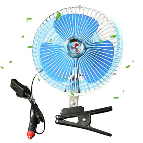 12V Ventilateur De Voiture Voitures Clip Fan Ventilateur De Refroidissement De Voiture Portable Automobile Véhicule De Refroidissement Fan Rotatif À 180° Pour Chambre Poussette Camping