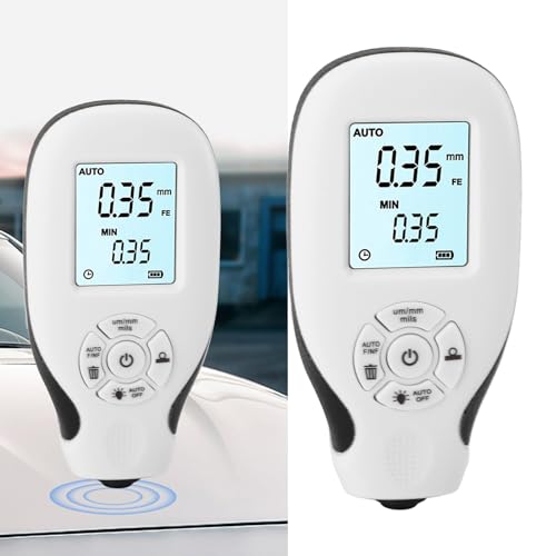 Image of Digital Coating Thickness Gauge with Backlit Display for Car Paint