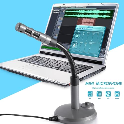 Image of Drumstone 𝟏𝟓 𝐘𝐞𝐚𝐫𝐬 𝐖𝐚𝐫𝐫𝐚𝐧𝐭𝐲 360 USB Desktop Microphone - Noise-Reducing, Portable Mic with Adjustable Hose for Clear Sound in Broadcasts, Gaming & Office Calls