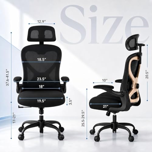 songmics mesh office chair with flip-up armrests reviews