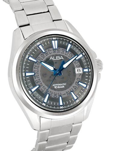 ALBA Stainless Steel Men Analog Wristwatch Au4033X1, Grey Dial, Silver Band - Image 3