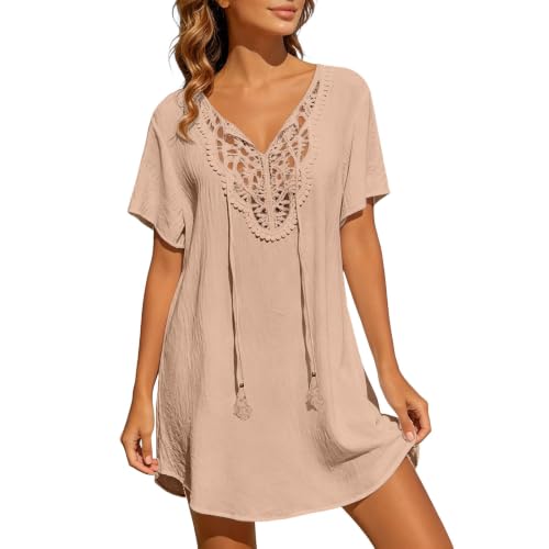 Poncho de playa para mujer con acabados artesanales y caída premium veraniega