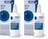 HYLO GEL Augentropfen bei trockenen Augen, langanhaltend, mit Hyaluronsäure, 10 ml (Packung mit 2)