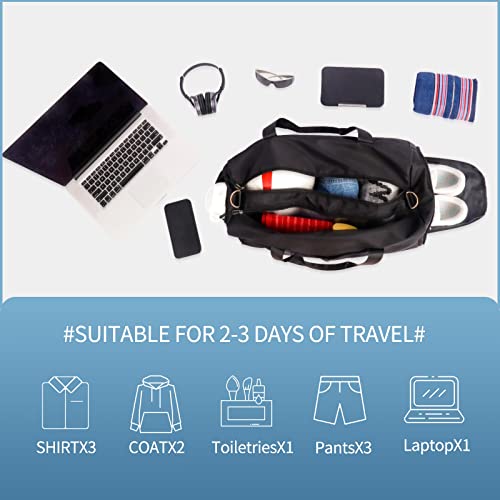 Sports Duffel Bags with Cosmetic Gym Bag for Women Men Travelling Waterproof Bag with Wet Pocket and Shoe Compartment3