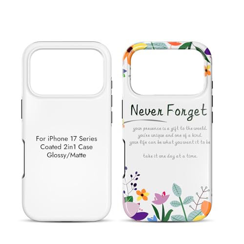 LIPUDAS 2pcs 2-in-1 Magnetic Sublimation Blank 3D Film Phone Case for iPhone 17/17 Air/17 Pro/17 Max, DIY Heat Press Rubber Protective Cover with Glossy & Matte Dual Coating (Glossy,iPhone17 Air)