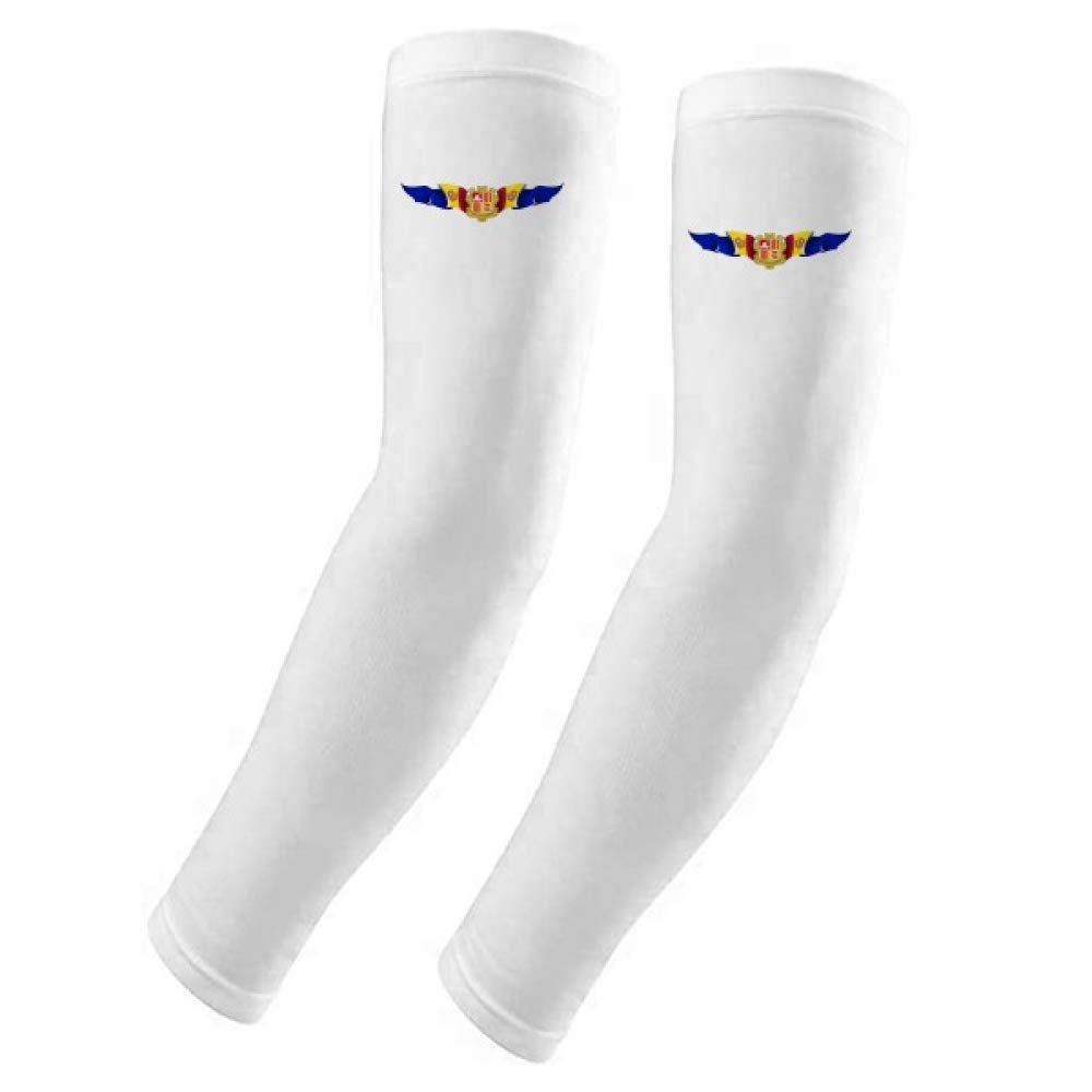 Bandera de Andorra mangas UV para evitar quemaduras solares en ciclismo y running 5