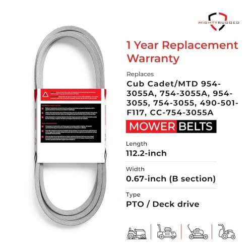 Image of MightyRugged 954-3055A, 754-3055A PTO Belt for Cub Cadet 2000 Series