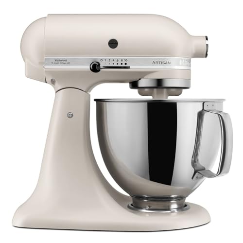 KitchenAid Robot Pâtissier - Artisan - Robot cuisine multifonctions à tête inclinable - Batteur avec 3 accessoires et Bol inox de 4,8 L - Milkshake