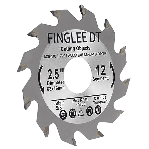 Lame de scie circulaire 6,3 cm ATB TCT bois finition fine lot de 3 - 6