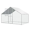 UDPATIO Large Metal Chicken Coop Walk in– Heavy Duty Outdoor Poultry Run with Protective Cover for 10-15 Chickens, Ducks, or Rabbits | Predator-Proof & Weather-Resistant
