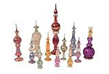 CraftsOfEgypt Genie Blown Glass Potion potions decorative miniature decorative Egyptian Perfume bottles Mix set of 12pc