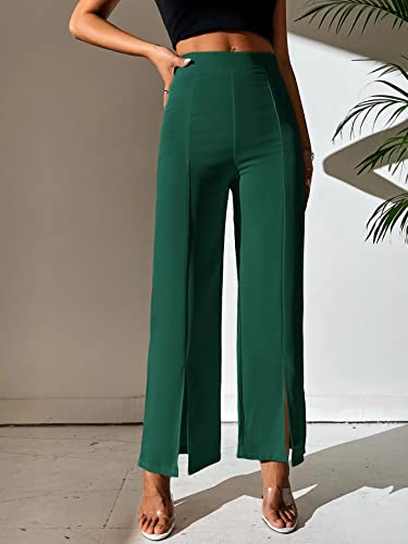 Image of Shasmi Women's Dress Pants Stretchy Work Slacks Business Casual Office Bootcut Leg Elastic Waist Regular Fit Plazzo Trouser Pant (Pant 65)