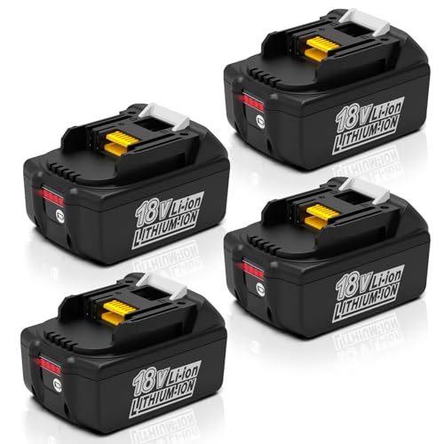 Energup 4 Piezas 18V 5.5Ah Batería para Makita Batería 18V BL1850B BL1850 BL1860 BL1840 BL1830 BL1815 BL1820 con Indicador LED