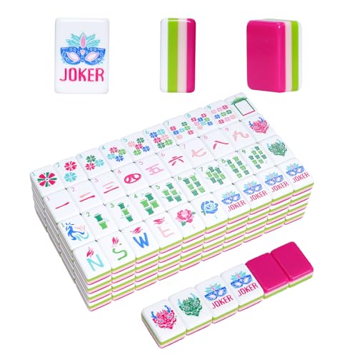 Set de fichas de Mahjong americano acrílico 160 piezas
