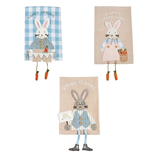 Mud Pie 42170059H Easter Dangle Towels thumb #1