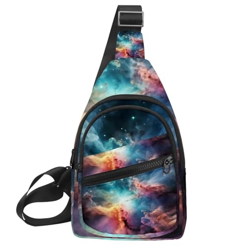 Bolso cruzado Stars Nebula con correa ajustable para viajes y deportes unisex