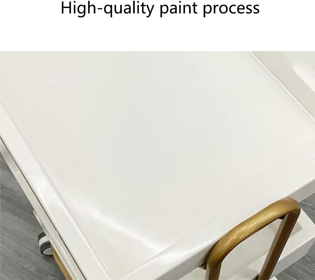 Multifunctional Storage Mobile Rack for Beauty Cart Trolley White Gray Optional 50x38x86cm Equipped with 360° Universal Moving Roller Paint Process (Gray)