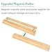 Upgraded Mahjong Racks with Pushers, Set of 4 Trays for American Mahjong Games, Wooden Holders for Mahjong, Dominoes & Mexican Train Game Nights (Includes Magnetically Attached Mahjong Pushers)