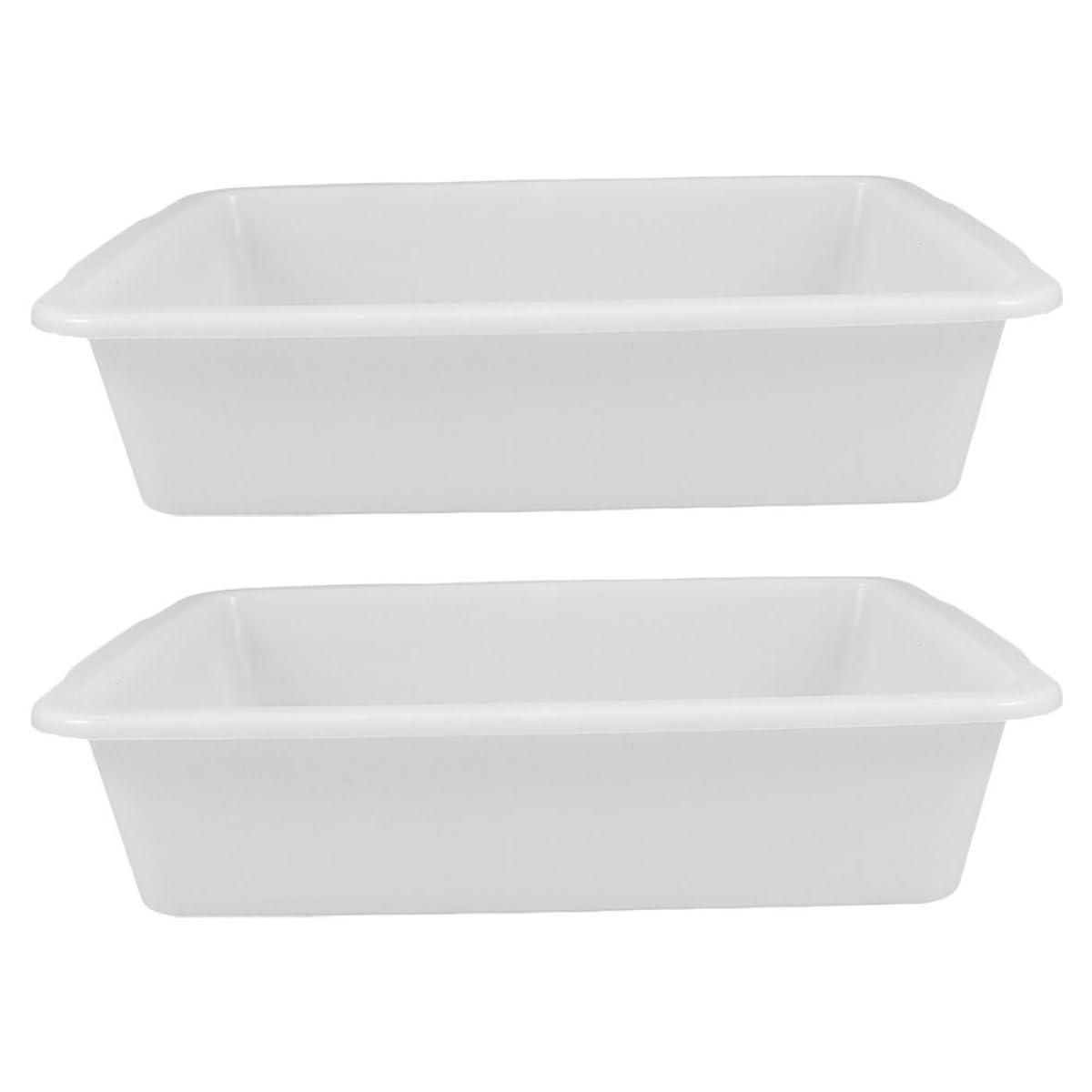 Bac de Retention Produit Chimique Rectangulaire en Plastique Blanc Lot de 2 Plateau de Réactifs de Laboratoire Facilitant Le Rangement Classification pour Laboratoire