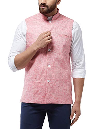 Image of SOJANYA (Since 1958 Men's Cotton Linen Blend Waist Coat