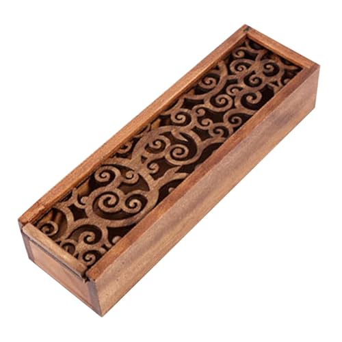 GETAJGHSD 木製ピアス収納ボックス 蓋付きホロー木製ジュエリーケース コンパクト軽量 アクセサリー整理用耐傷性木箱