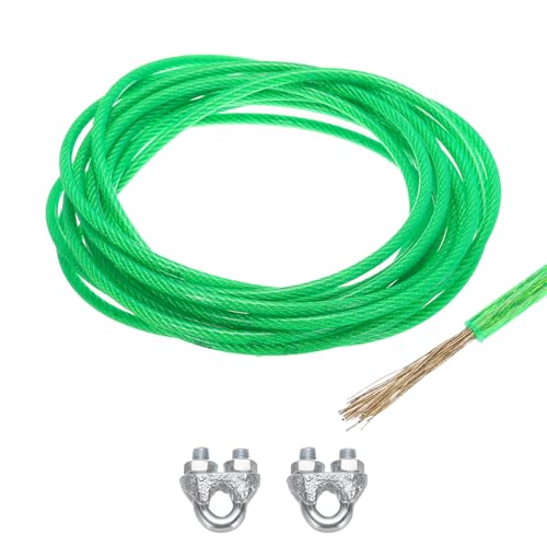 Cable de acero galvanizado con vinilo verde de alta resistencia industrial