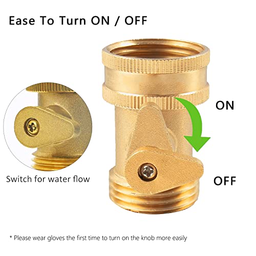 Aineed JETNOZZLE - 1 SET Jet Nozzle High Pressure Hose Nozzle - Water Hose Sprayer Nozzle With Garden Hose Shutoff Valve Solid Brass Heavy Duty 3/4 Inch Ght Connector -1 Set thumb #4