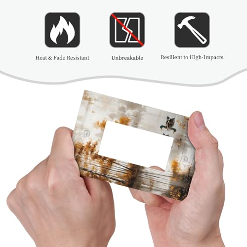 Decorative Outlet Covers Funny Ducks Vintage Lakeside Landscape 1 Gang Single Decora GFCI Device Light Switch Covers Plate 1 Rocker Wall Plate Jumbo Faceplate for Home Decor