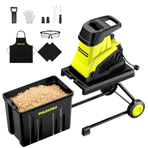 Wood Chipper Shredder, 15-Amp 1.8' Cutting Diameter...