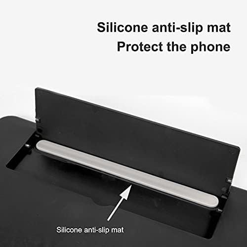 12" Mobile Phone Screen Magnifier, 3D HD phone screen Amplifier Folding Stand Holder Portable for Movie Videos on All Smartphones Anti-Reflective, Black